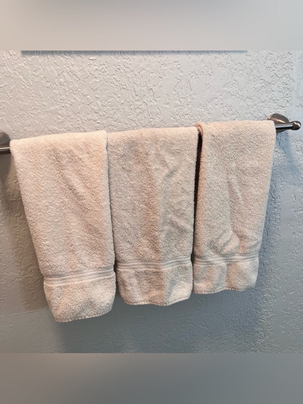 Vintage Martex USA Cream Cotton Hand Towels Set of 3 - Picture 1 of 6